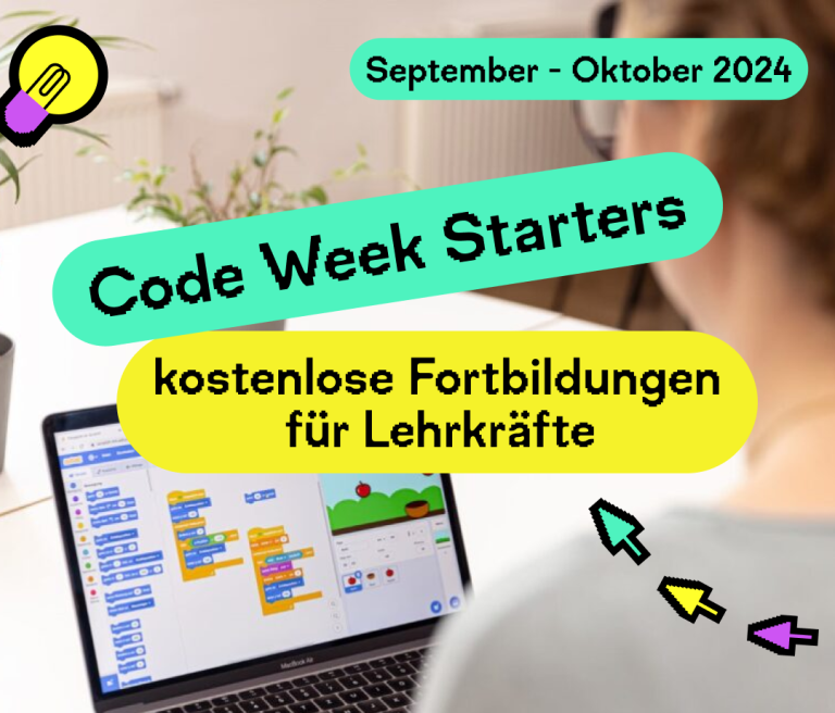 Mehr über den Artikel erfahren Jetzt für Code Week-Fortbildungen anmelden!